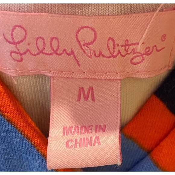 LILLY PULITZER Women's "Amanda" Multicolor Striped Knit Nautical Halter Maxi Dr - Picture 3 of 14